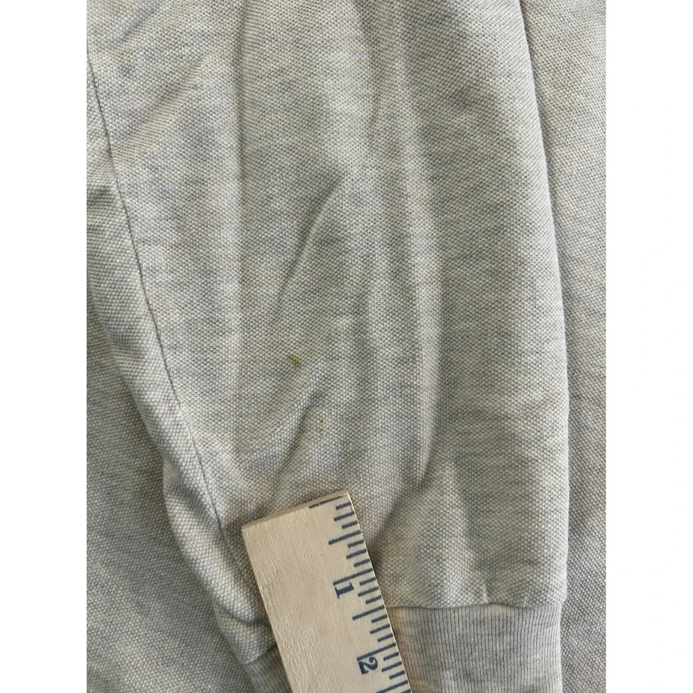 Polo Ralph Lauren Polo Shirt Mens Large Beige Long Sleeve Pique Cotton Pony
